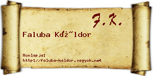 Faluba Káldor névjegykártya